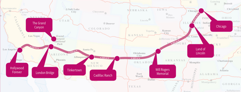 Route 66 Map From Chicago To California