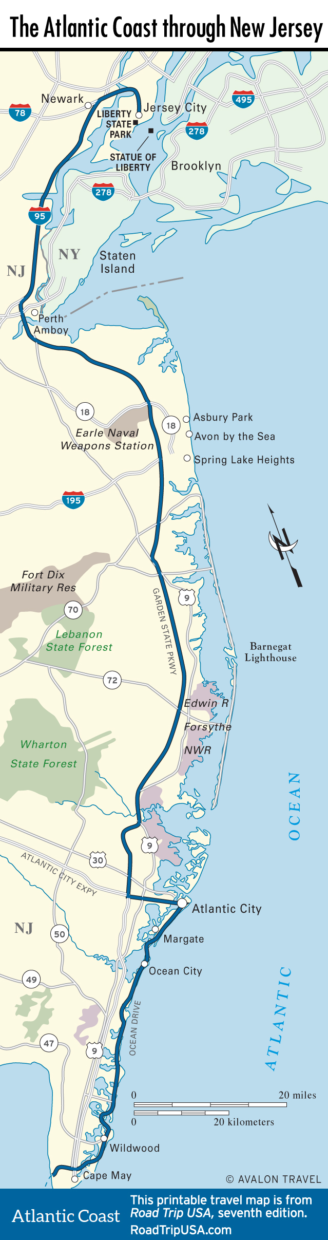 Atlantic Coast Route Jersey Shore to Key West ROAD TRIP USA