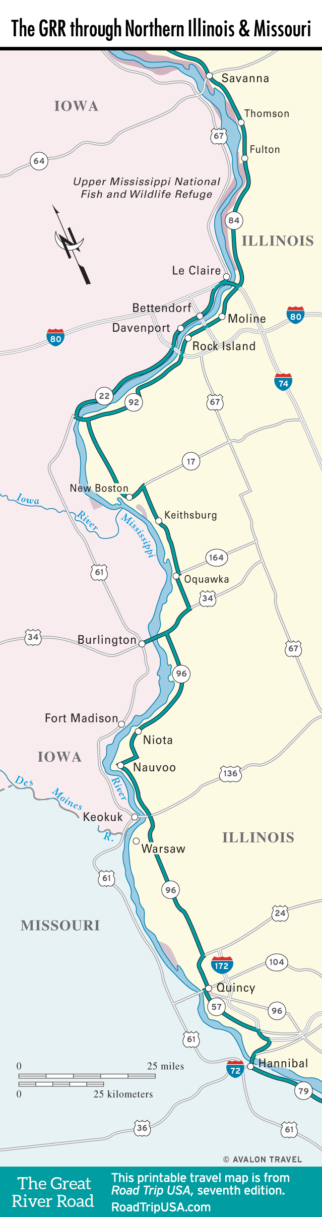 FREE Great River Road 10-State Mississippi River Map