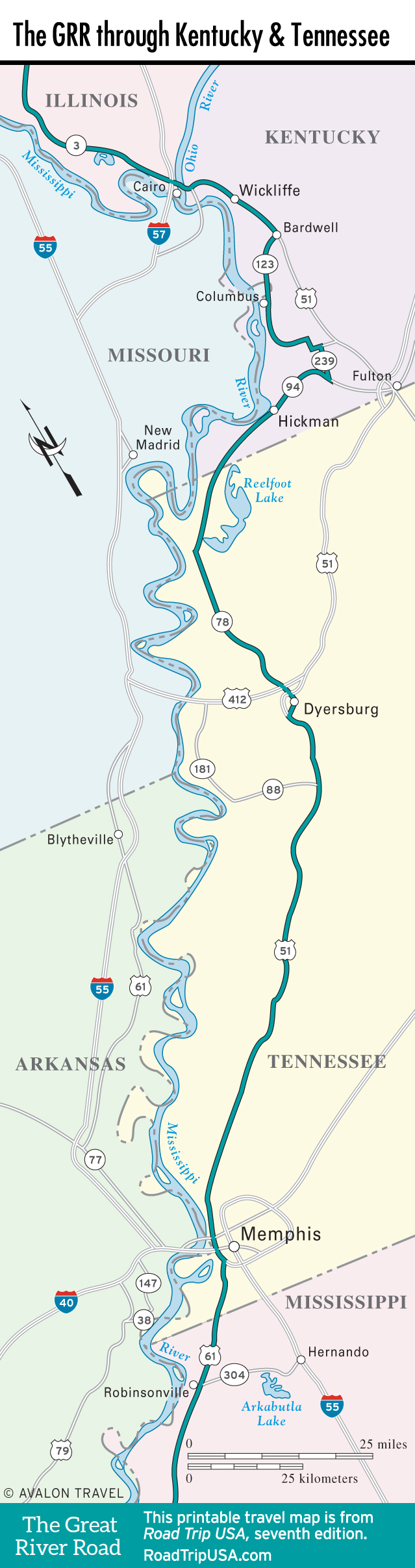 Great River Road - Map