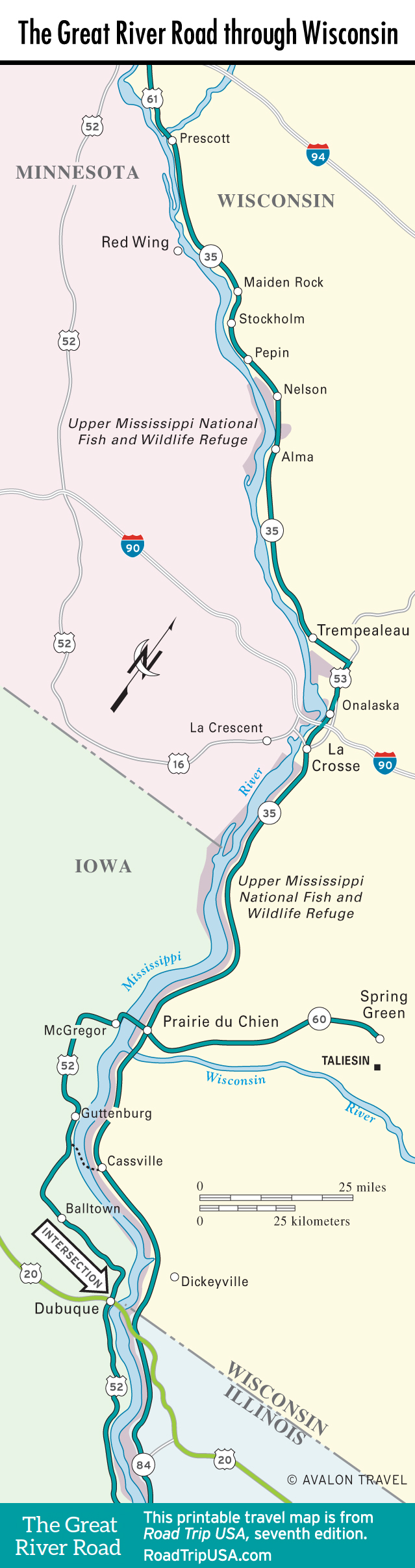 FREE Great River Road 10-State Mississippi River Map