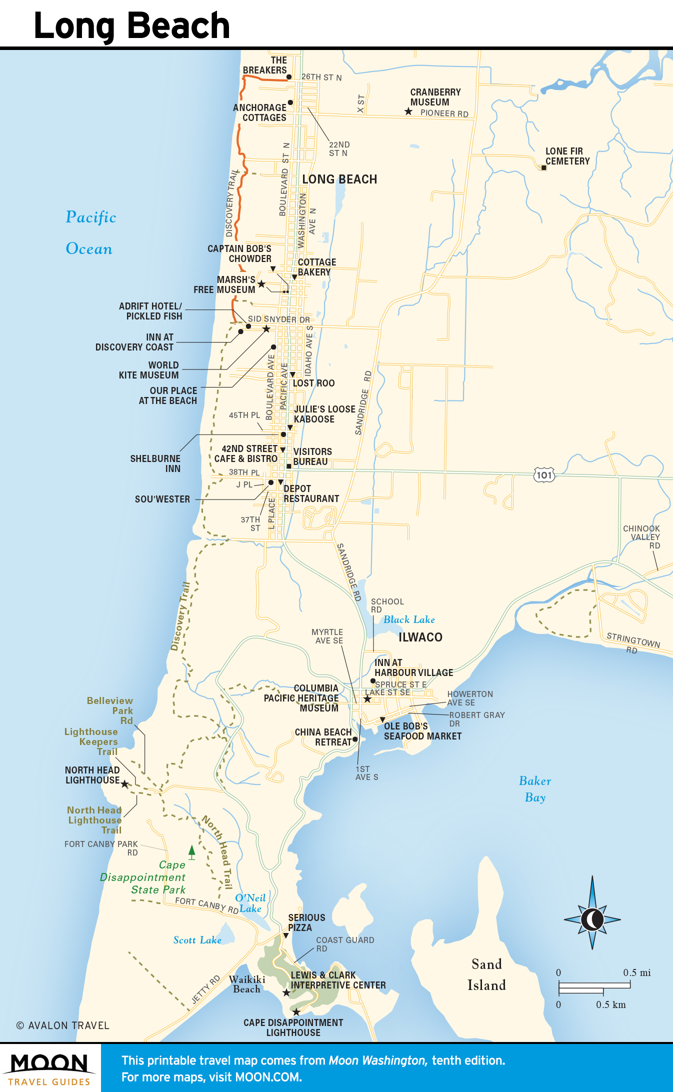 Long Beach Peninsula Washington Map Pacific Coast Route: Long Beach Peninsula, WA | ROAD TRIP USA