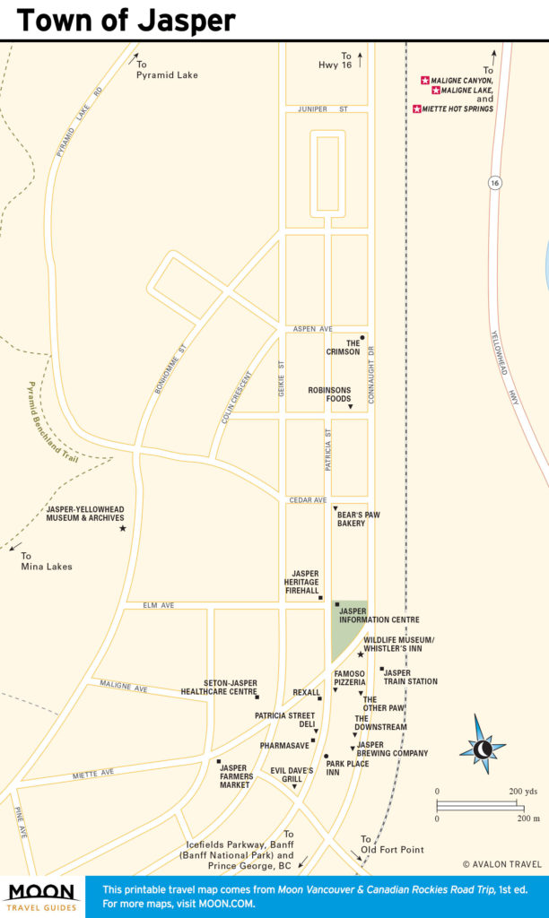 Travel map of the Town of Jasper